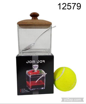 Imagen de AZUCARERA ACRILICA CON TAPA MADERA Y CUCHARA 1.26